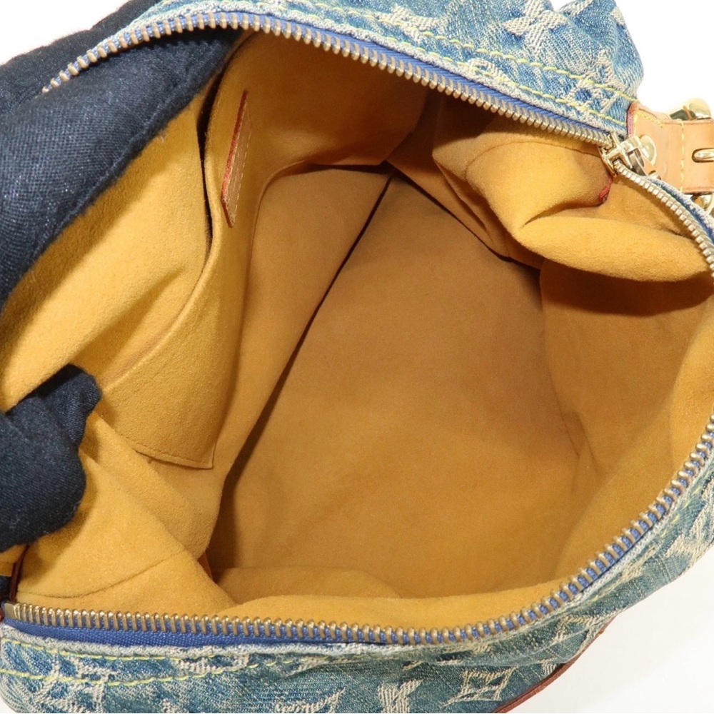 Louis Vuitton Monogram Denim Baggy GM Shoulder Bag Blue M95048 Auth Used F/S - Picture 8 of 9